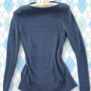 Ann Taylor Navy Long Sleeve Top